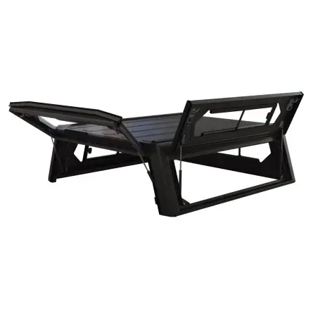 Hardtop Contour noir lisse avec fenêtre latérale pour Ford Ranger 2012-2022 double cabine Alu-Cab